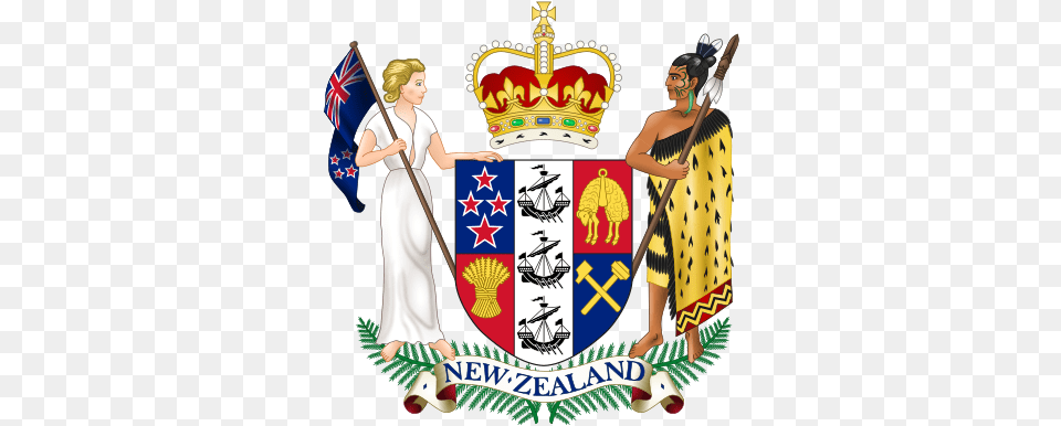 National Symbols Of New Zealand New Zealand Coat Of Arms, Adult, Female, Person, Woman Free Png