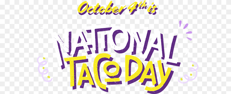 National Taco Day Taco Bell, Purple, Text Free Transparent Png