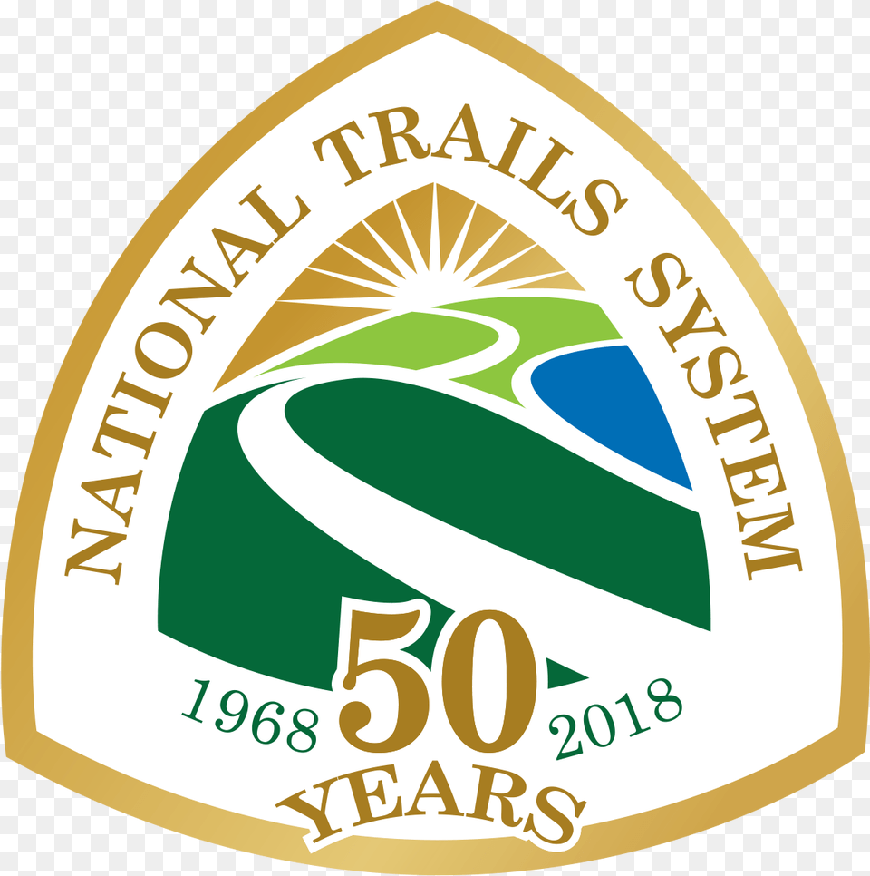 National Trail System 50 Years, Badge, Logo, Symbol, Disk Free Png