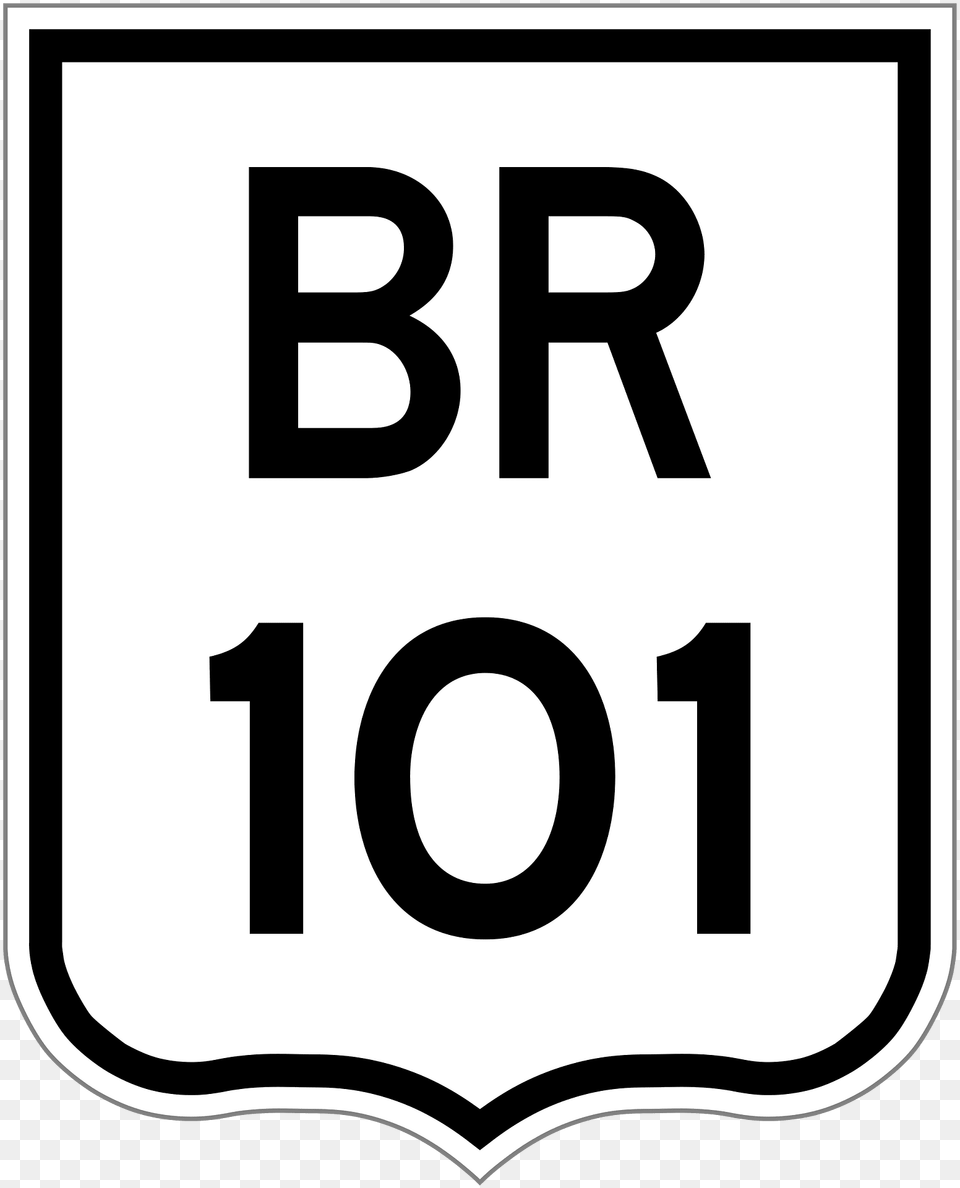 Nationalhighwayshields Sign In Brazil Clipart, Symbol, Text, Number, Road Sign Free Png Download