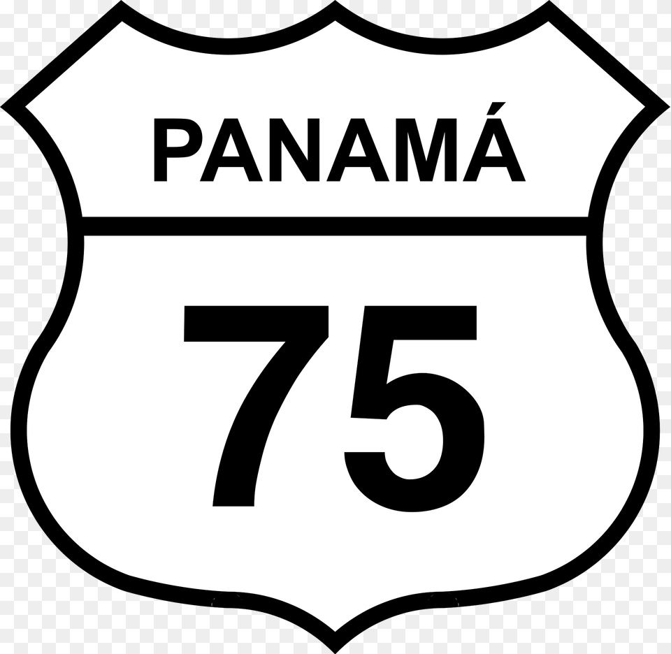 Nationalhighwayshields Sign In Panama Clipart, Symbol, Text, Number Png