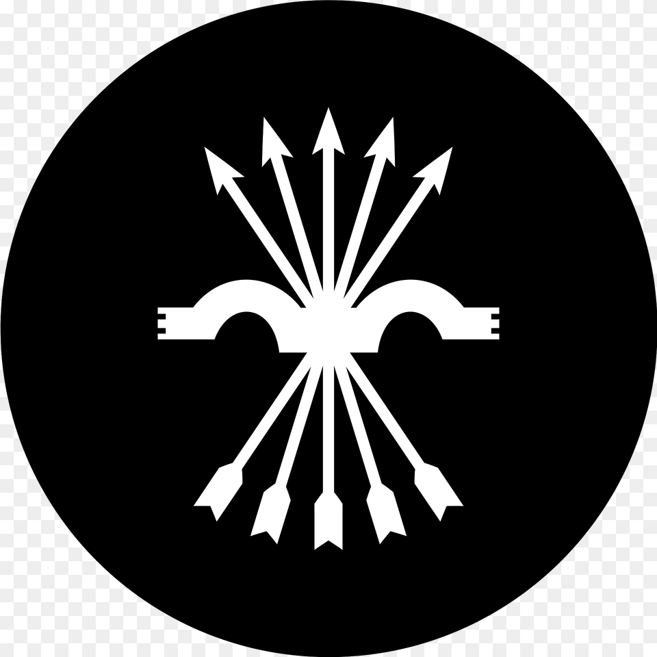Nationalist Air Force Black Roundel With Arrows Clipart, Weapon, Disk Free Transparent Png