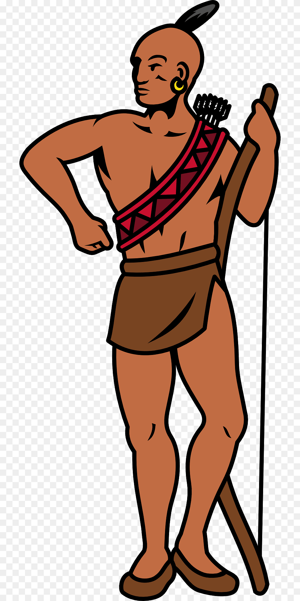 Native American Archer Clipart, Adult, Male, Man, Person Png