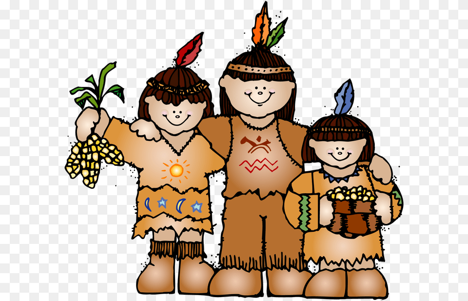 Native American Clipart Melonheadz Thanksgiving Native American Cartoon, Baby, Person, Face, Head Free Png