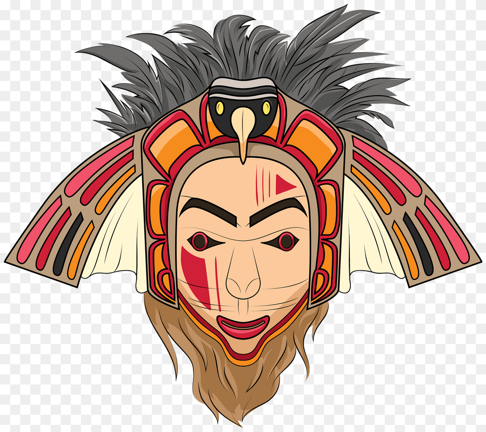 Native American Eagle Mask Clipart, Art, Face, Head, Person Png