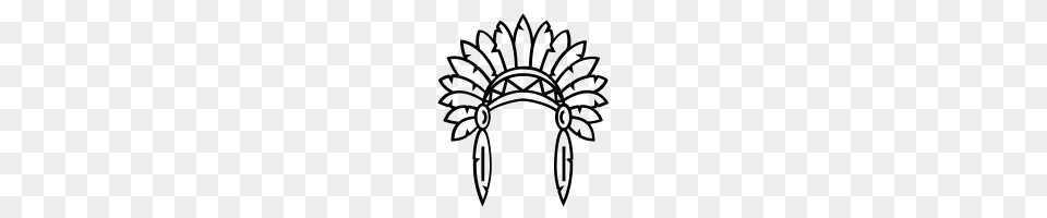 Native American Headdress Icons Noun Project, Gray Free Transparent Png