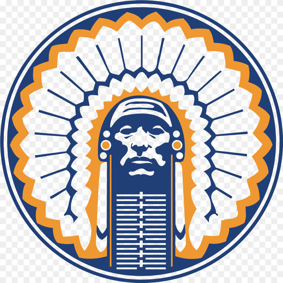 Native American Imagery In Sports Fighting Illini, Symbol, Face, Head, Person Free Png Download