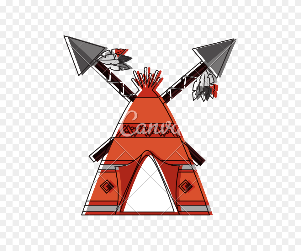 Native American Indian Teepee Icon, Emblem, Symbol, Dynamite, Engine Free Transparent Png