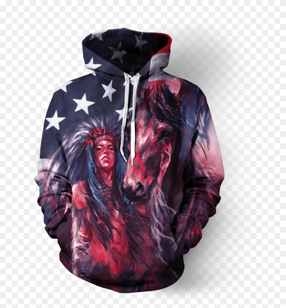 Native American Patriot Hoodie Nvd1299class Lazyload Hoodie, Sweatshirt, Clothing, Sweater, Knitwear Free Transparent Png