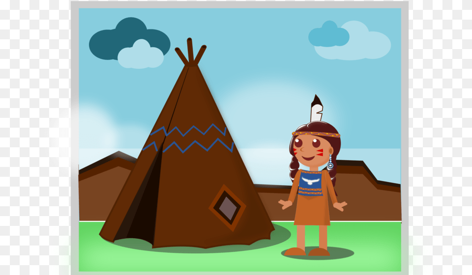 Native American Setting Design Web Flat Kid App Game Illustration, Clothing, Hat, Baby, Person Png