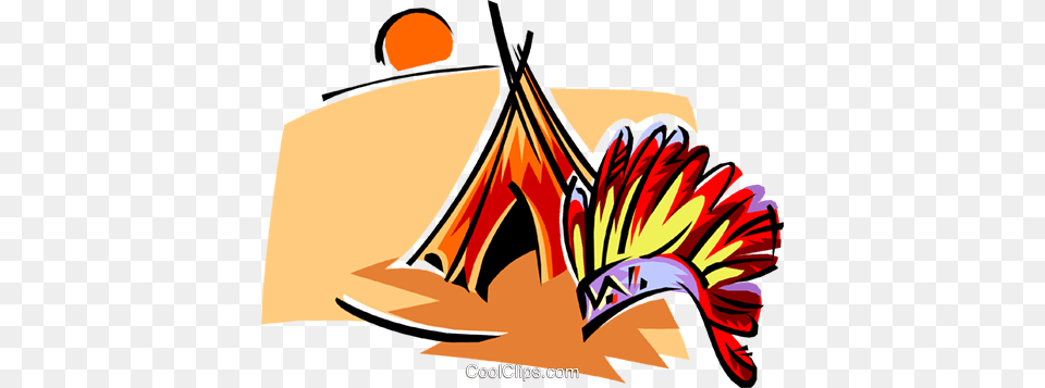 Native American Symbols Two Royalty Free Vector Clip Art, Camping, Outdoors, Tent, Bulldozer Png Image