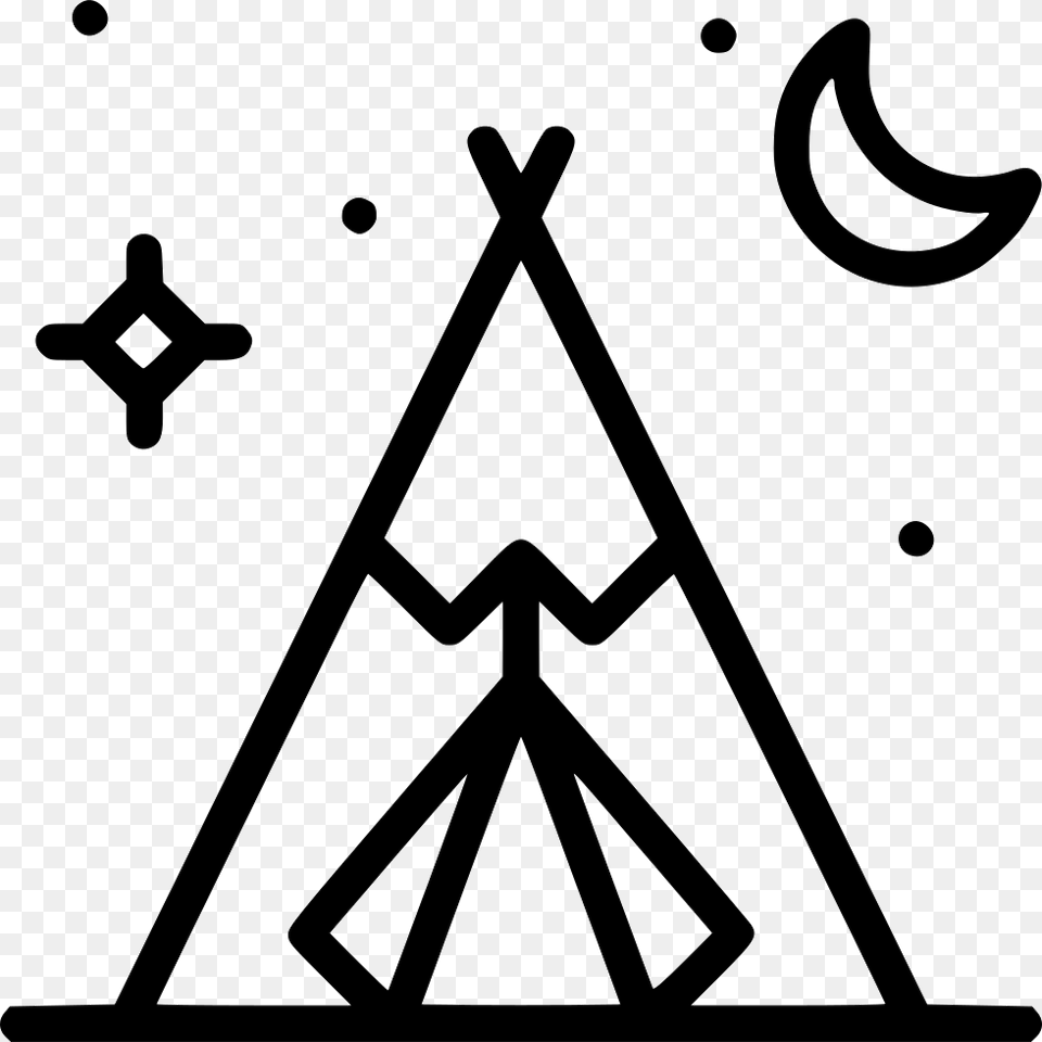 Native American Tent Icon Download, Triangle, Stencil Png Image