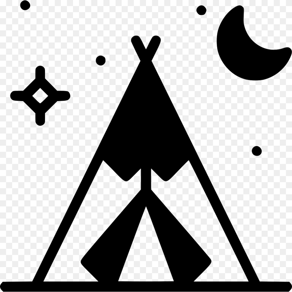Native American Tent Tipi Icono, Stencil, Triangle, Silhouette Free Png