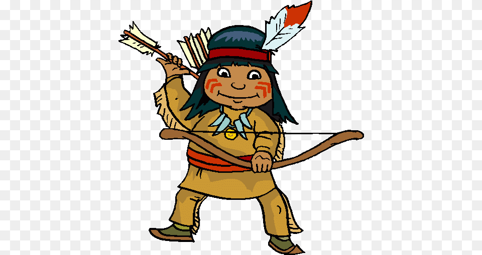 Native American With Bow And Arrow Cartoon Native American Indian, Baby, Person, Face, Head Free Transparent Png