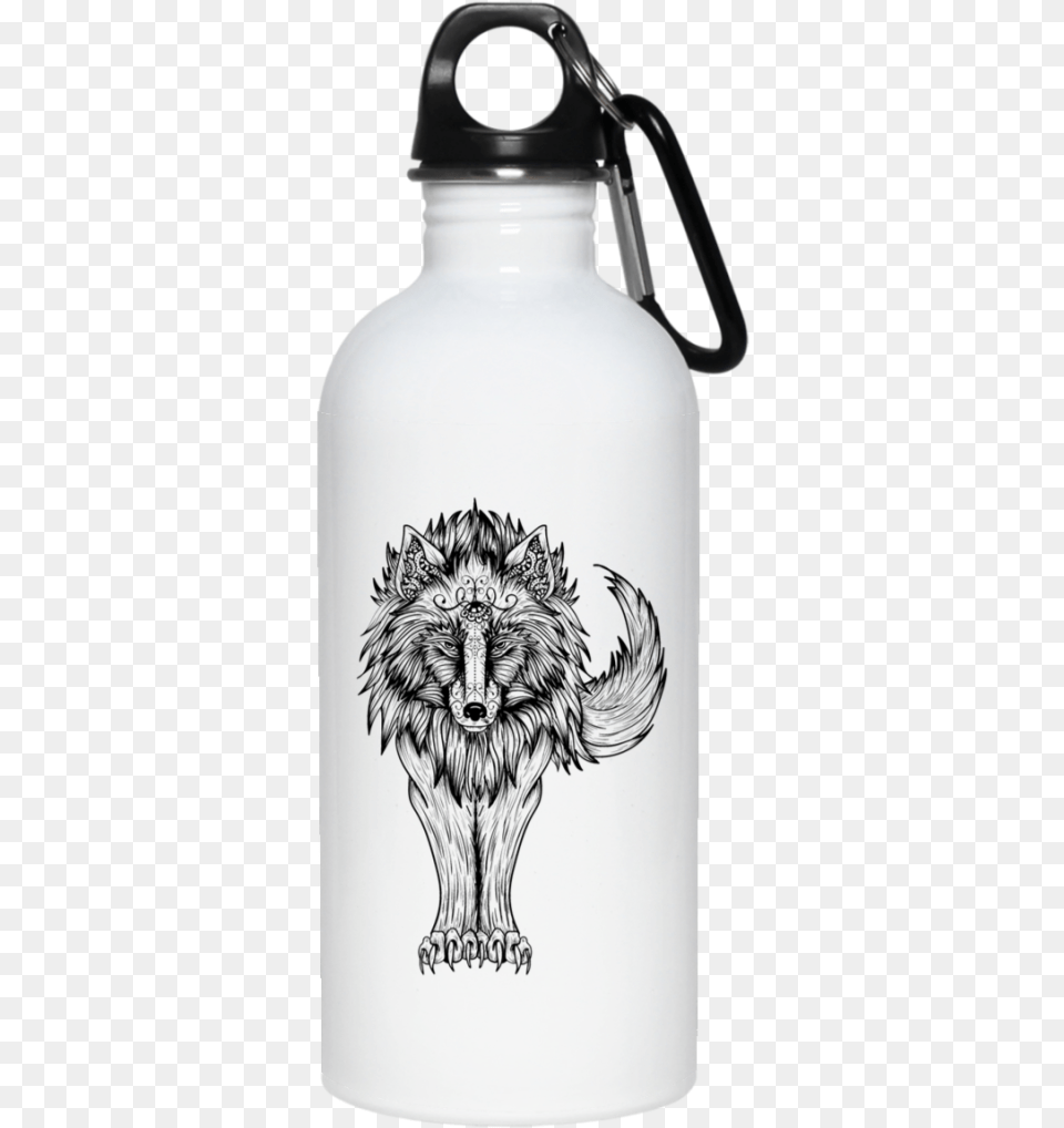 Native Black Wolf 20 Oz Water Bottle, Water Bottle Png Image