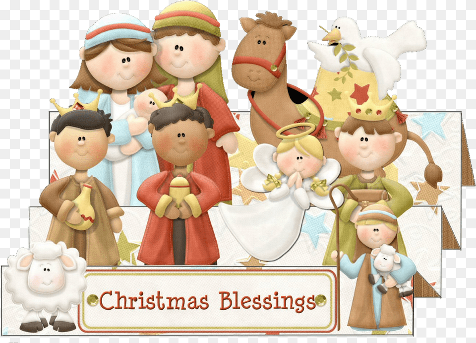 Nativity Cartoon, Doll, Toy, Baby, Face Free Png Download