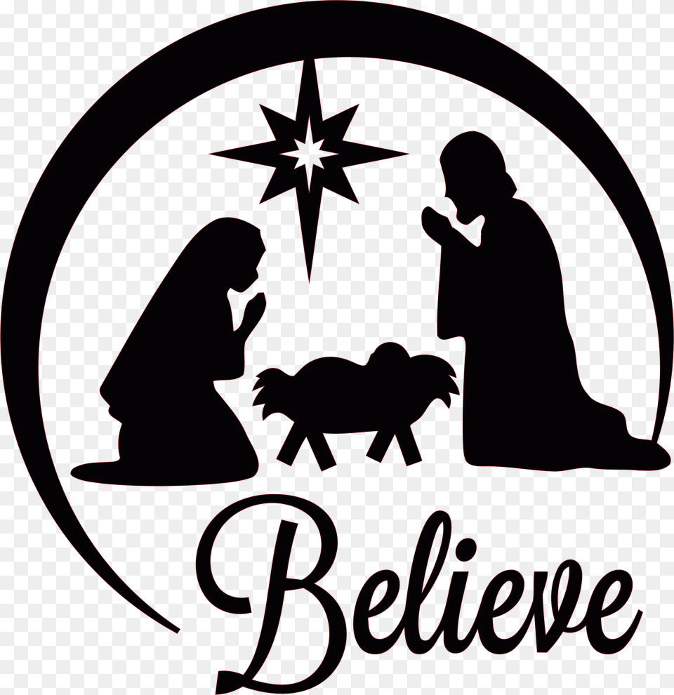 Nativity Clipart Nativity Silhouette, Adult, Person, Woman, Logo Free Png