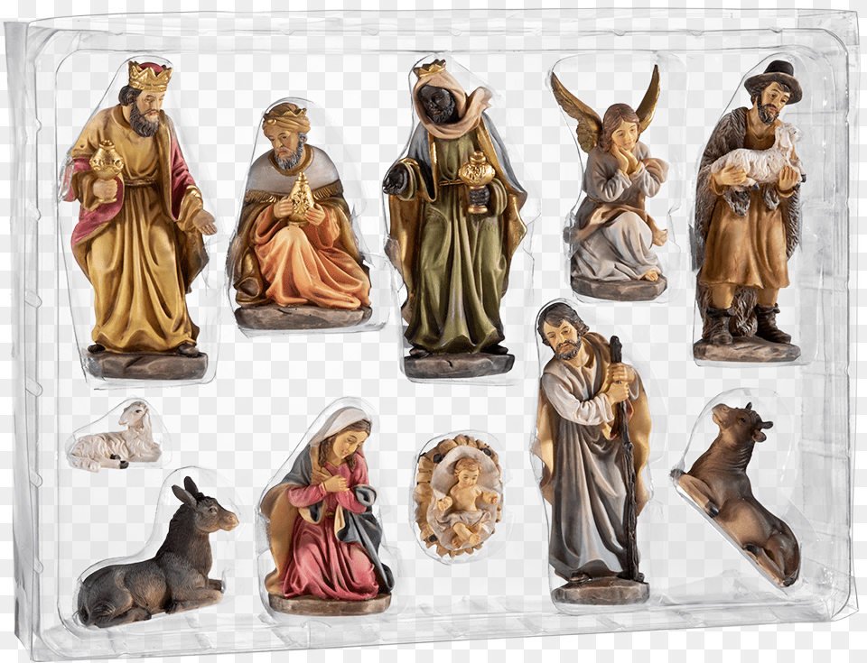 Nativity Figurine Set 11 Pieces Nativity Figurine Set, Wedding, Person, Man, Male Png Image
