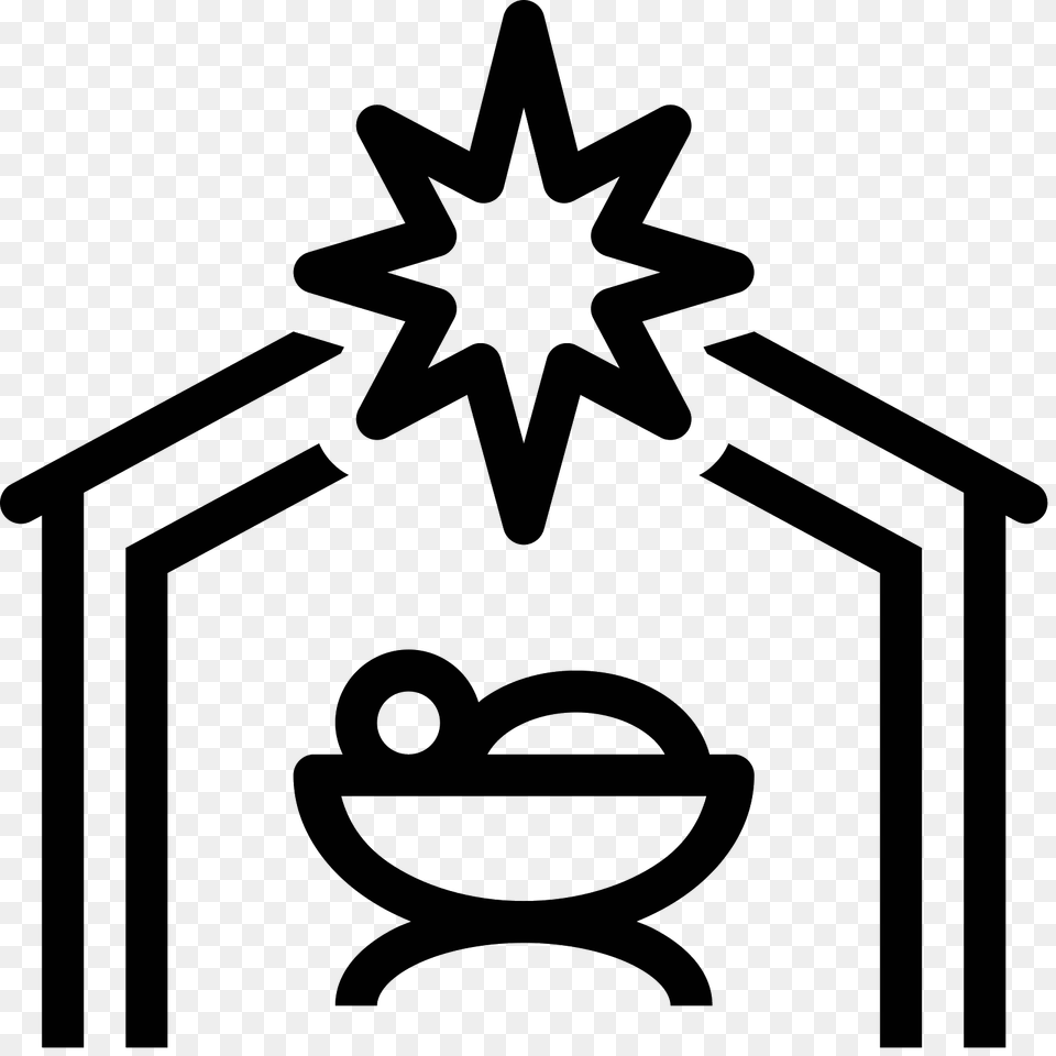 Nativity Icon, Gray Free Png