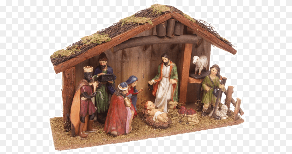 Nativity Scene Bethlehem Christmas Jesus Stable In Bethlehem, Hut, Outdoors, Countryside, Building Png Image