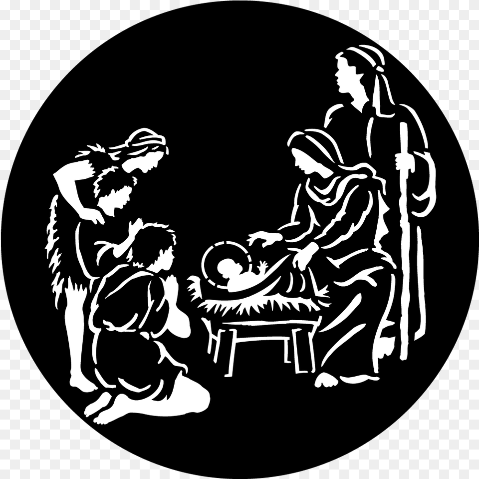 Nativity Scene Christmas Day, Stencil, Adult, Female, Person Free Png Download