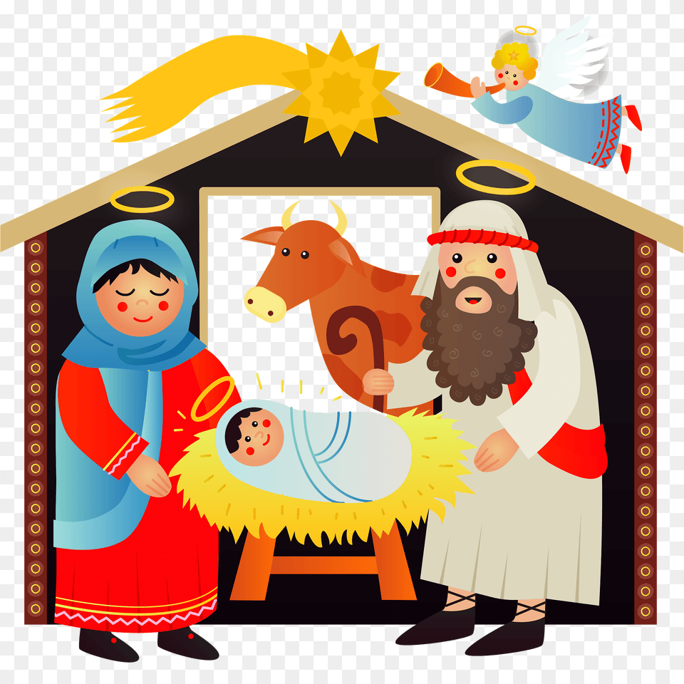 Nativity Scene Clipart, Baby, Person, People, Face Free Png