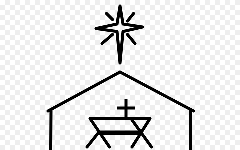 Nativity Scene Rubber Stamp Stampmore, Gray Free Png