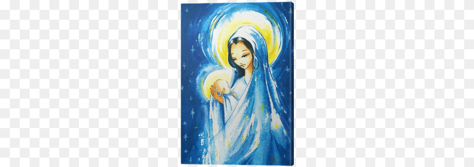 Nativity Scenemary With The Young Jesus In Her Arms Mary Mit Jesus Karte, Art, Modern Art, Painting, Adult Png