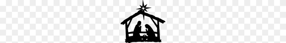 Nativity Scenes Clip Art, Gray Free Png