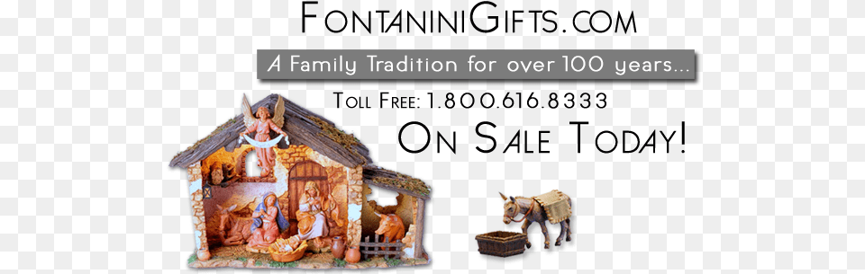 Nativity Sets Roman Fontanini 6 Pc Nativity With Lighted Stable, Food, Sweets, Figurine, Animal Free Transparent Png