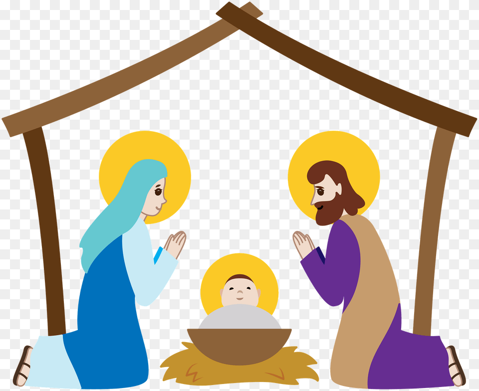 Nativity Stable Clipart, Adult, Person, Female, Woman Png Image