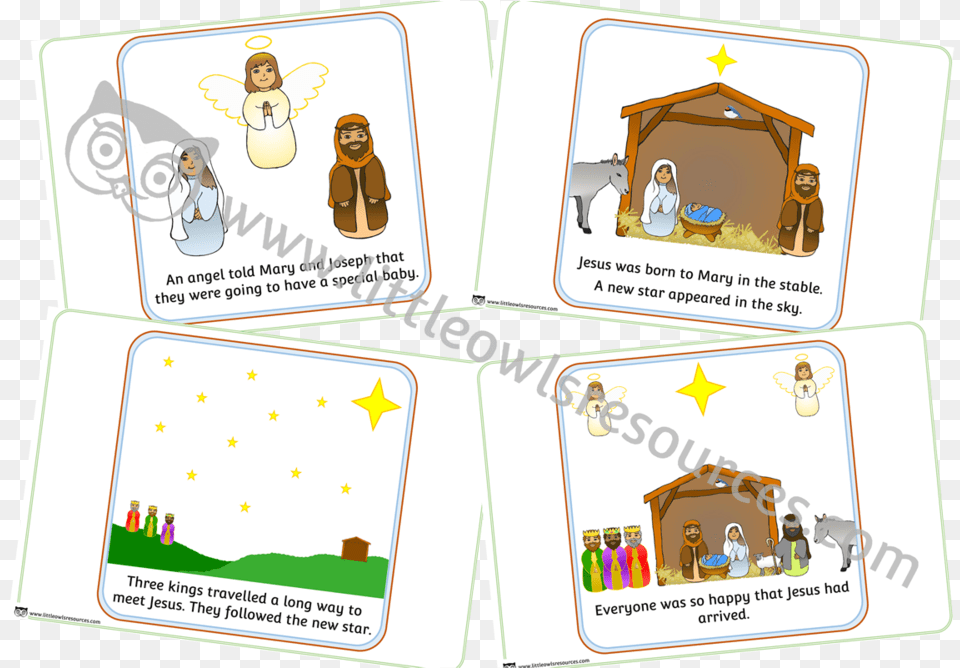 Nativity Story Sequence Cards Coverd, Person, Text, Face, Head Free Png Download