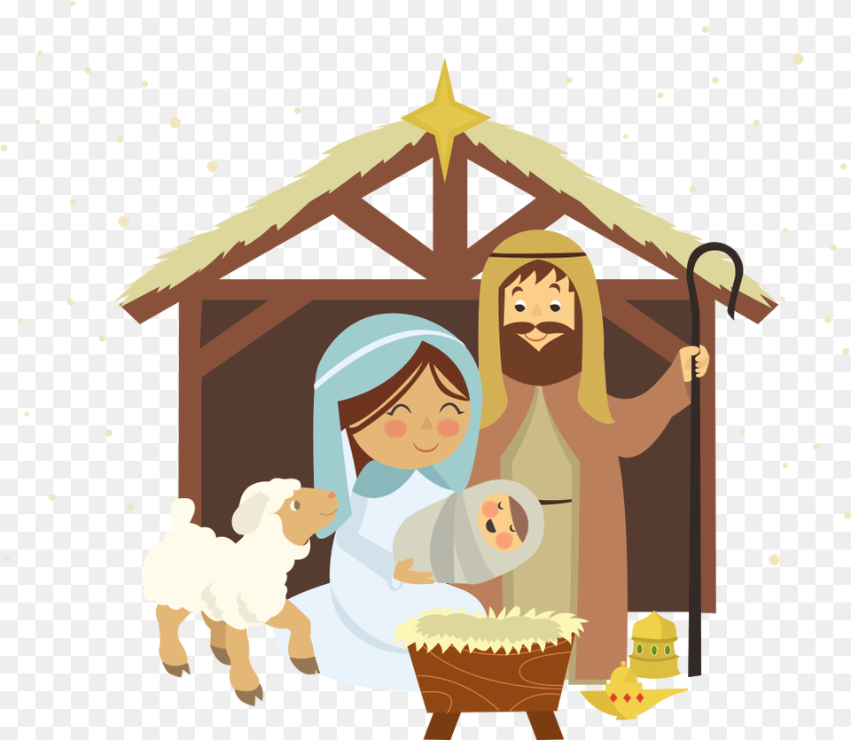 Nativity Transparent Background Merry Christmas Nativity Nativity Scene, Architecture, Rural, Person, People Free Png