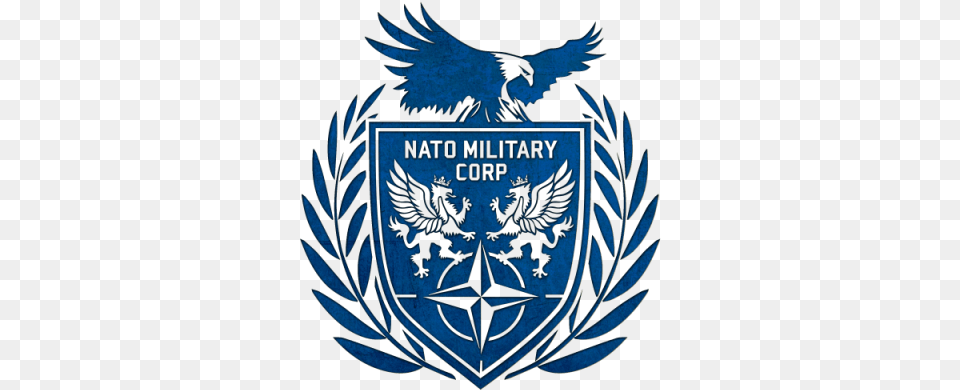 Nato Military Corporation Nmc Nato Flag, Emblem, Symbol, Logo, Chandelier Png