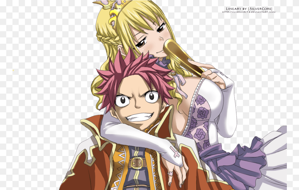 Natsu And Lucy By Pandora Fairy Tail Lucy And Natsu Dragon Cry, Adult, Publication, Person, Female Free Png