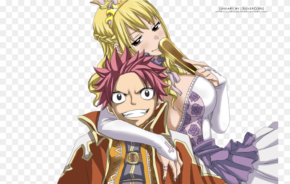 Natsu And Lucy By Pandora Fairy Tail Natsu And Lucy Render, Adult, Publication, Person, Female Png