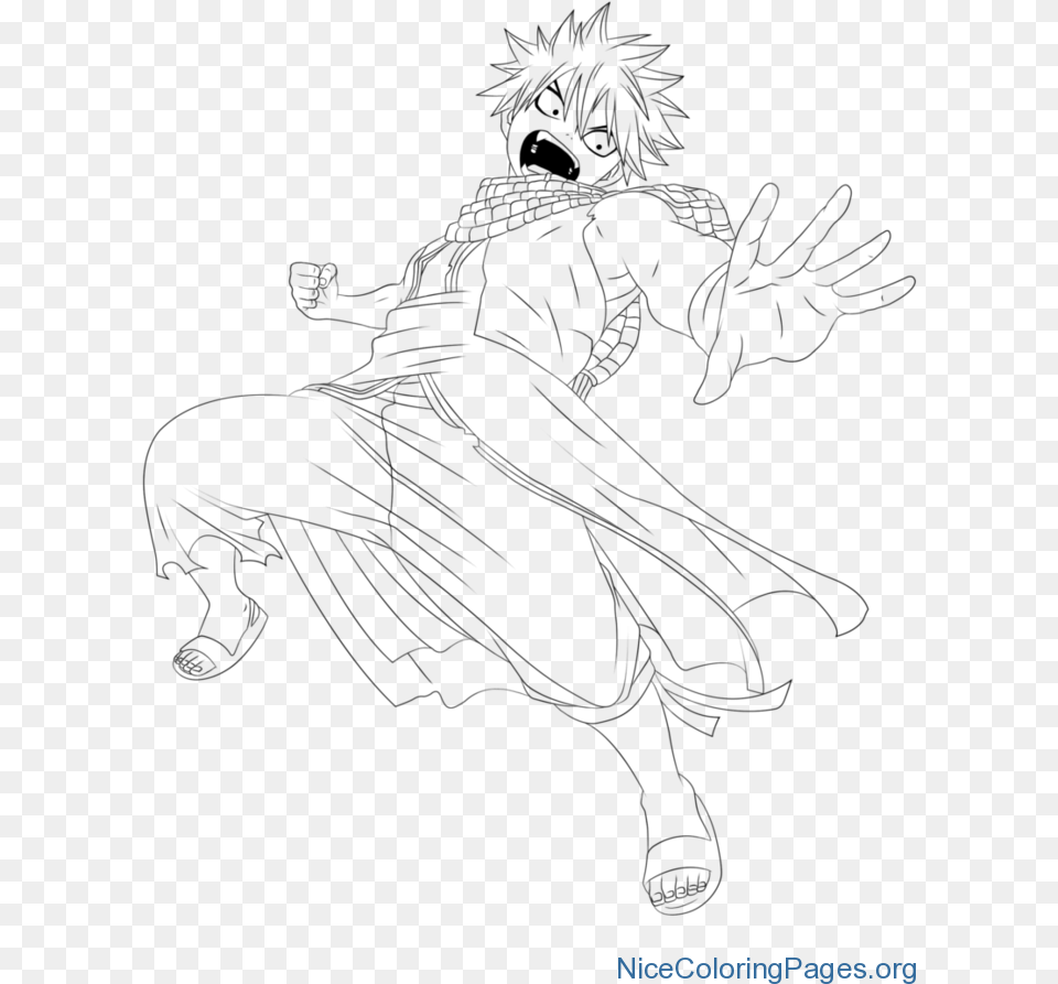 Natsu Dragneel Coloring Pages Free Png