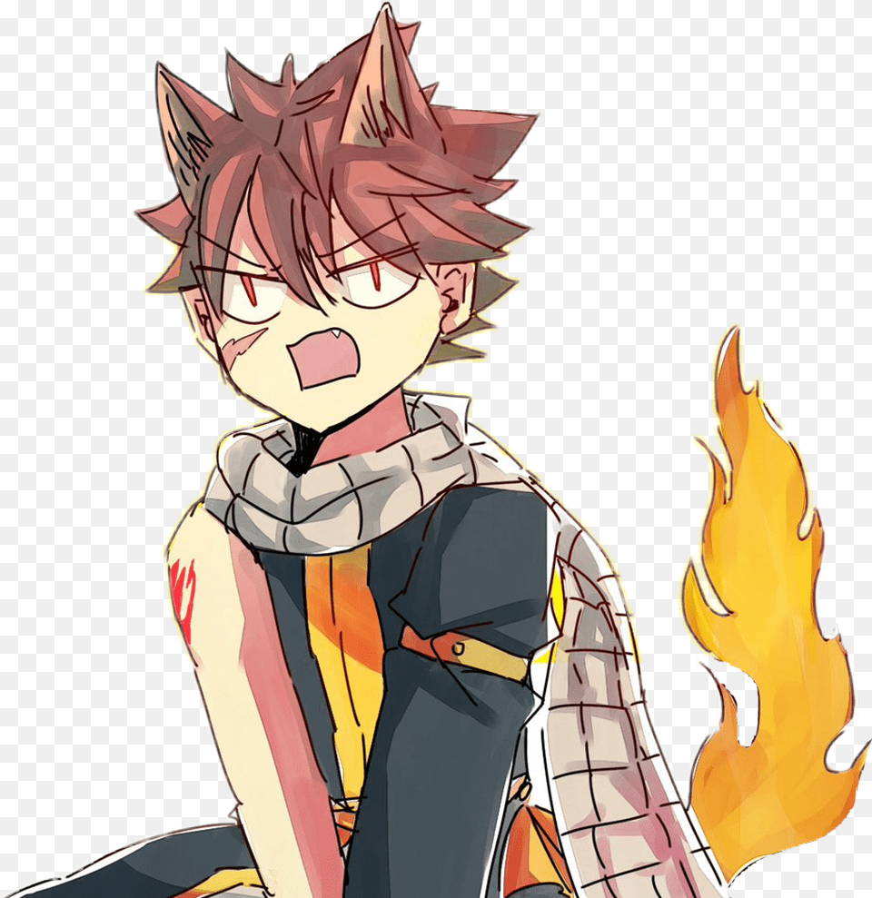 Natsu Sticker Cartoon, Book, Comics, Person, Publication Free Transparent Png