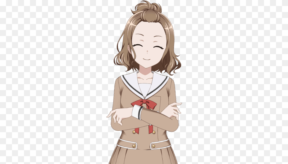 Natsuki Umino School Uniform Costume Bandori Cartoon, Baby, Person, Face, Head Png Image