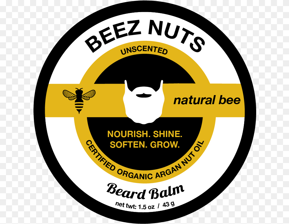 Natural Bee Beard Balm Label Front Us Army Cavalry Scout Logo, Disk, Face, Head, Person Free Transparent Png