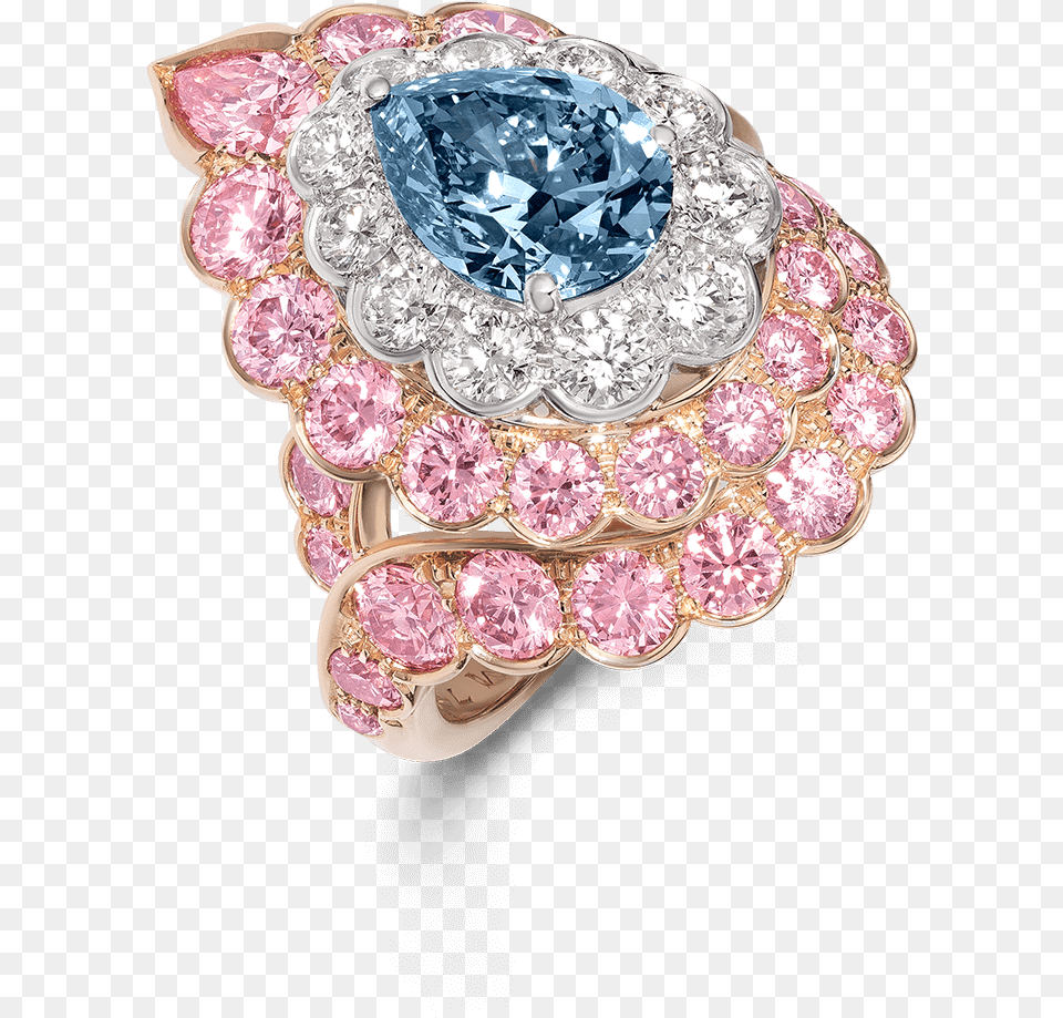 Natural Blue Diamond Ring Crystal, Accessories, Gemstone, Jewelry Png