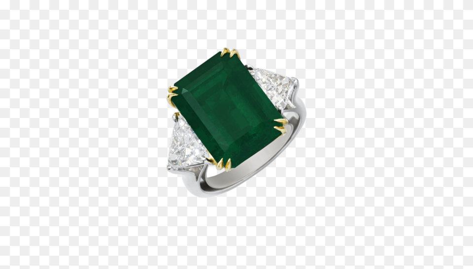 Natural Emerald And Diamonds Ring Exceptional Pieces Engagement Ring, Accessories, Gemstone, Jewelry, Diamond Png Image