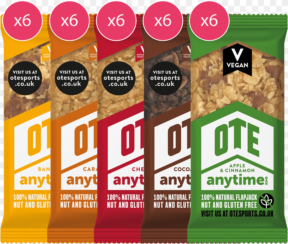 Natural Energy Bars Vegan Cycling Ote Anytime Bar, Advertisement, Poster, Food Free Png