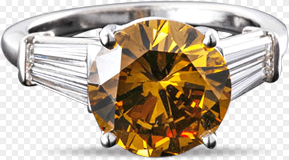 Natural Fancy Deep Brown Orange Diamond Ring Diamond, Accessories, Gemstone, Jewelry Free Png