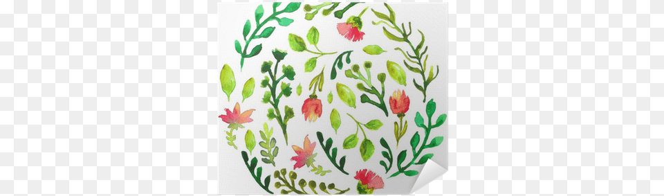 Natural Floral Circle Background With Green Leaves She Believed She Could So She Did Natural Floral, Art, Embroidery, Floral Design, Graphics Free Png