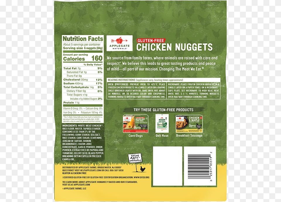 Natural Gluten Chicken Nuggets Family Brochure, Advertisement, Poster, Animal, Bird Png Image