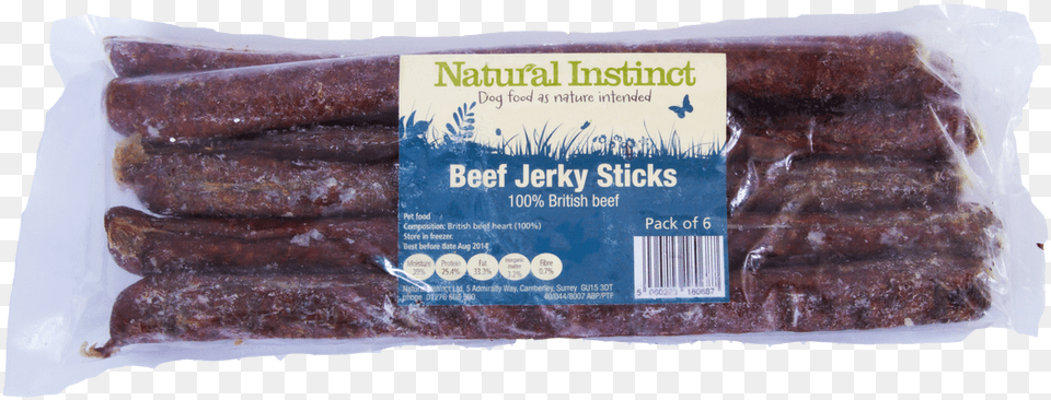 Natural Instincts Beef Jerky Sticks Raw Dog Treats Signage, Food, Meat, Pork Png