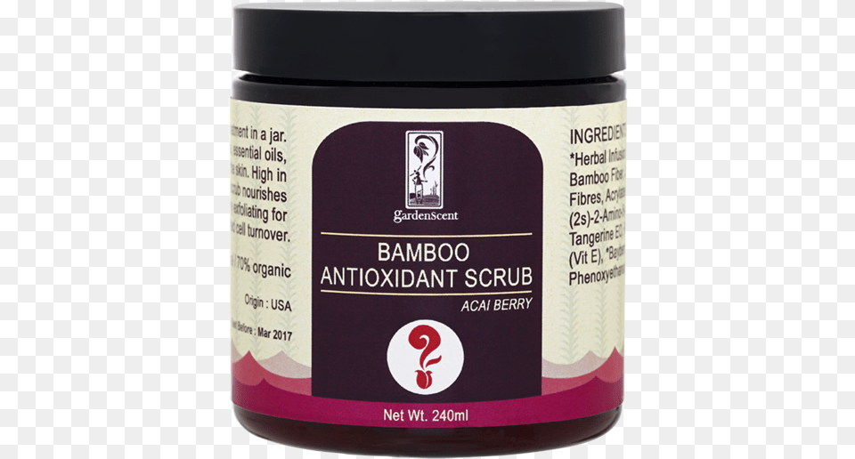 Natural Organic Bamboo Antioxidant Acai Berry Scrub Medicinal Mushroom, Bottle, Shaker, Food Png Image