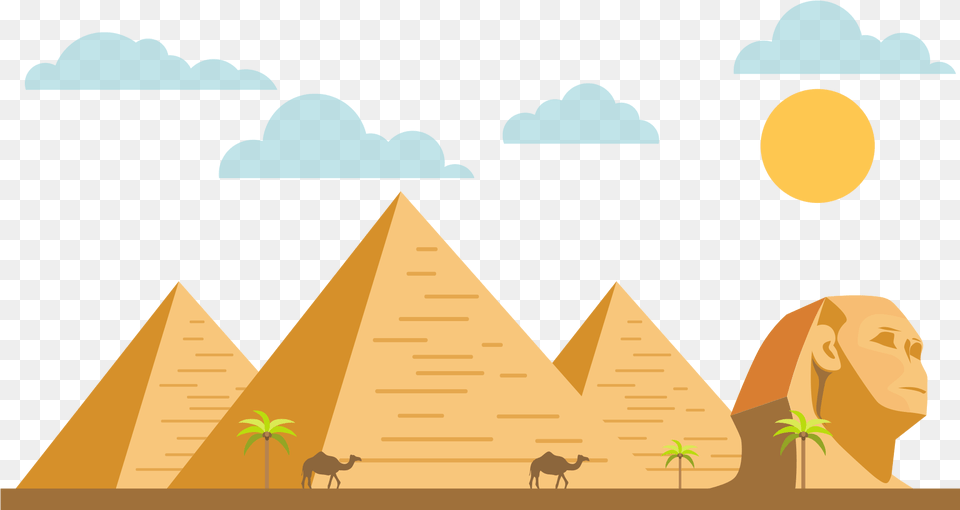 Natural Pyramids Of Giza Cartoon, Adult, Female, Person, Woman Free Png