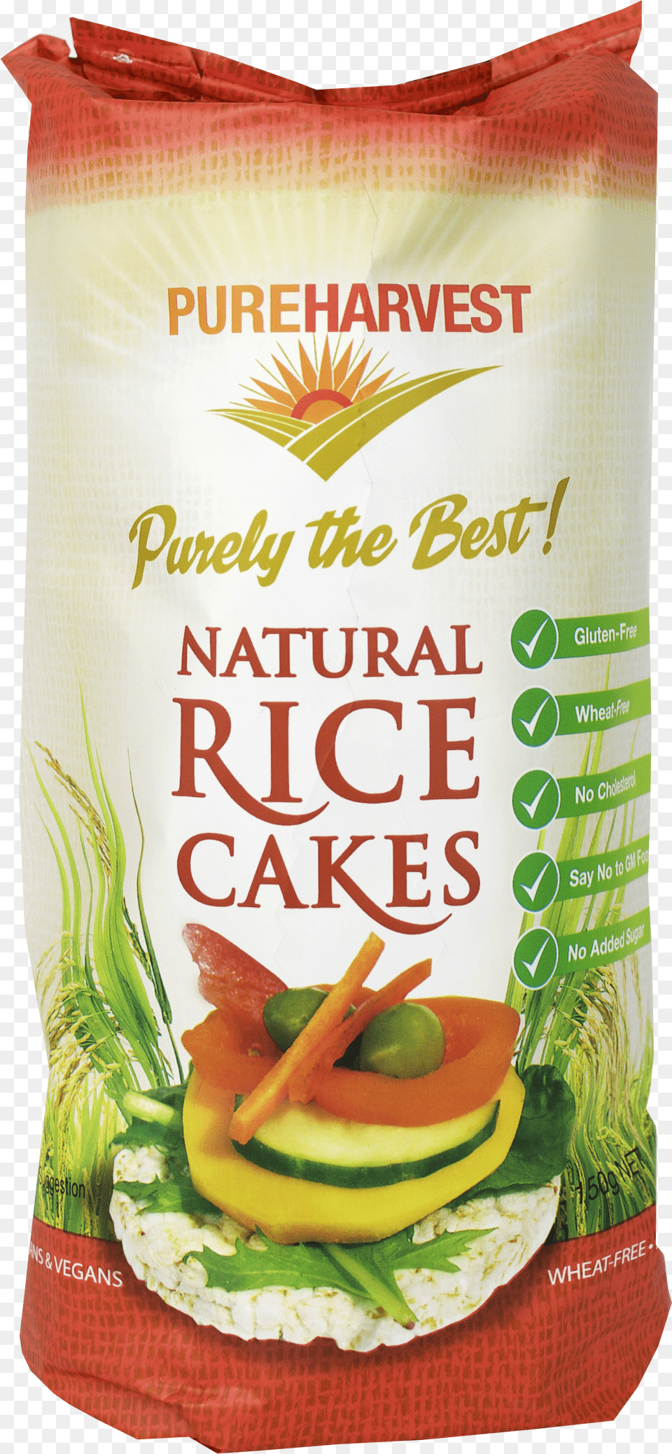 Natural Rice Cakes Pure Harvest Rice Cakes, Burger, Food, Fruit, Plant Free Png Download